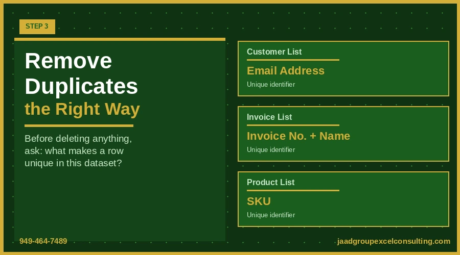Step 3: Remove Duplicates the Right Way