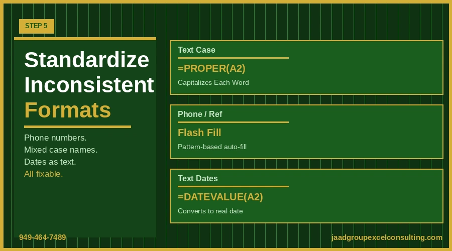 Step 5: Standardize Inconsistent Formats