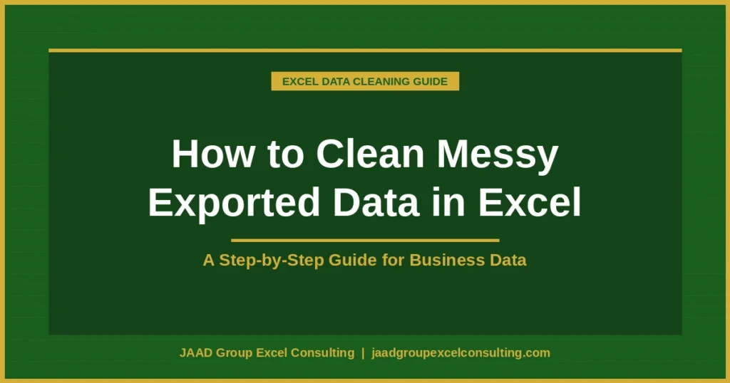 Exported Data in Excel