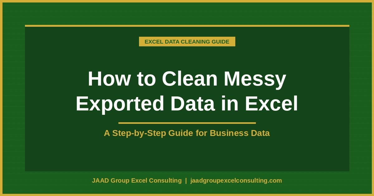 Exported Data in Excel