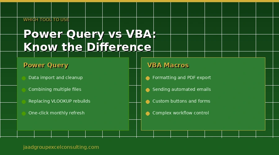 Power Query vs vba