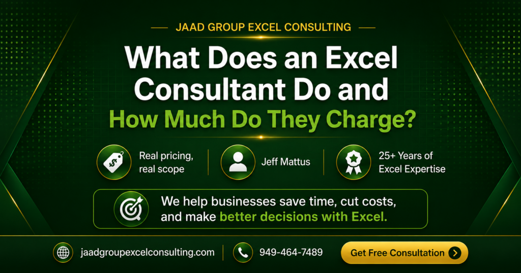 What Does an Excel Consultant Do and How Much Do They Charge