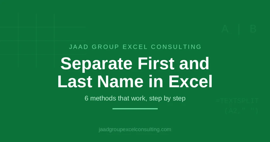 How to Separate First and Last Names