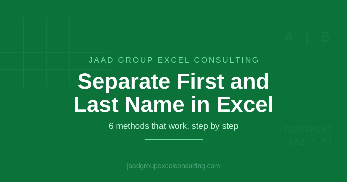 How to Separate First and Last Names